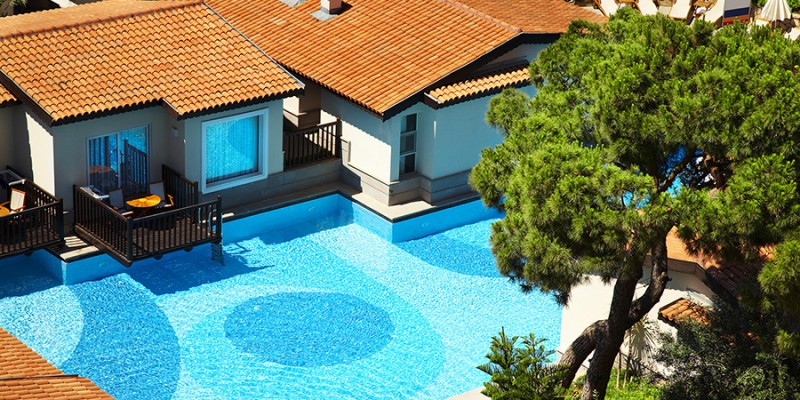 Hotel with cool swimming pool